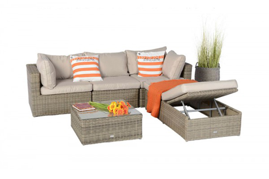 Rattan Lounge Biarritz Natural Round