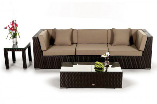 Rattan Lounge Las Lomas Braun