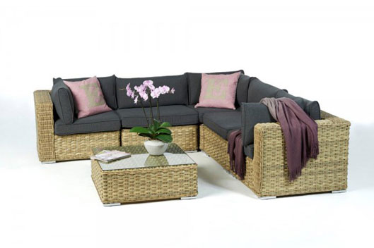 Rattan Lounge Square Sand